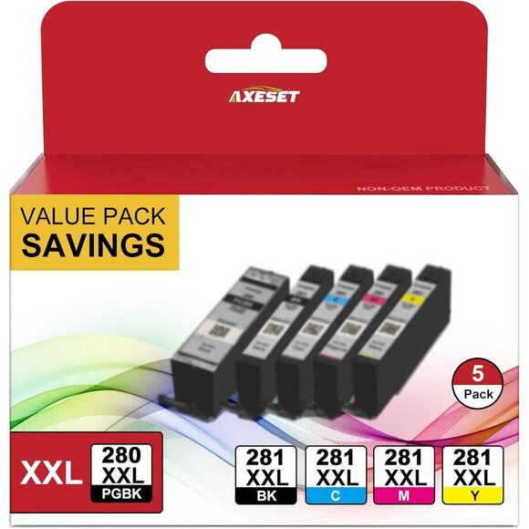 Epson 522 Ink Refill Bottles - 5-Pack for EcoTank ET-2800, ET-2400, ET-4800 - Picture 1 of 6